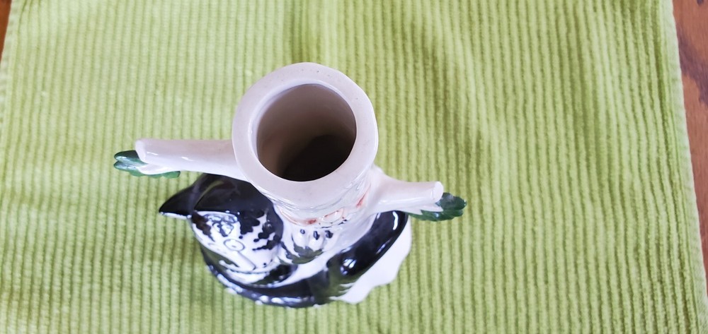 Kliban Cat & Owl Ceramic Tree Bud Vase 8"