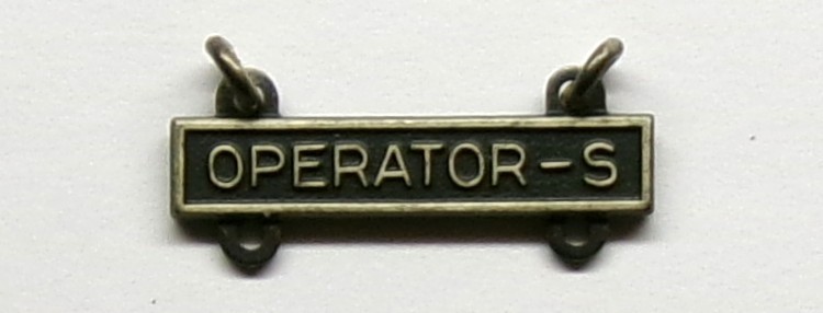 Army Basic Qualification Driver Badge Operator-S Bar STERLING