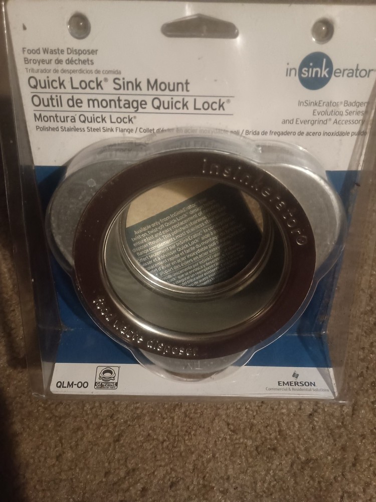 Insinkerator QLM-00 Quick Lock Sink Mount Flange Garbage Disposal Kit