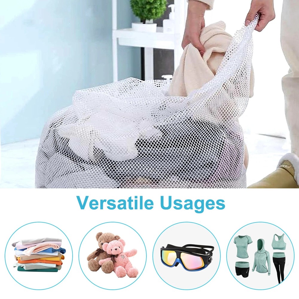 1Pcs Heavy Duty Laundry Bag Large Mesh