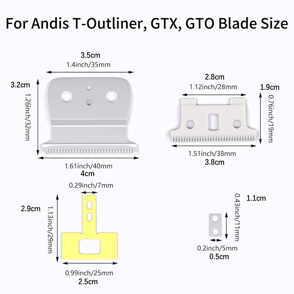 Blade Kit Replacement Clipper Trimmer Assembly Compatible For Andis GTO