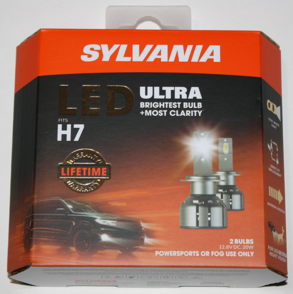 SYLVANIA H7 Ultra LED 2 Bulbs H7LEDHP.BX2 6000K BRAND NEW