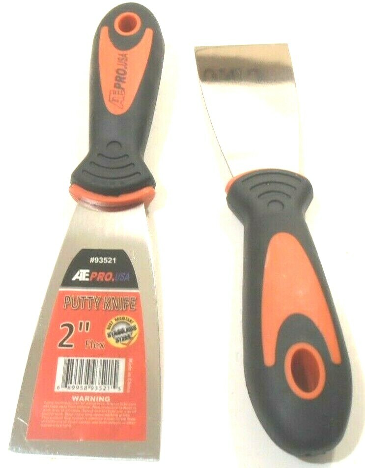 2" SCRAPER TWO 2 EACH CUSHIONED HANDLE NEW PUTTY KNIFE