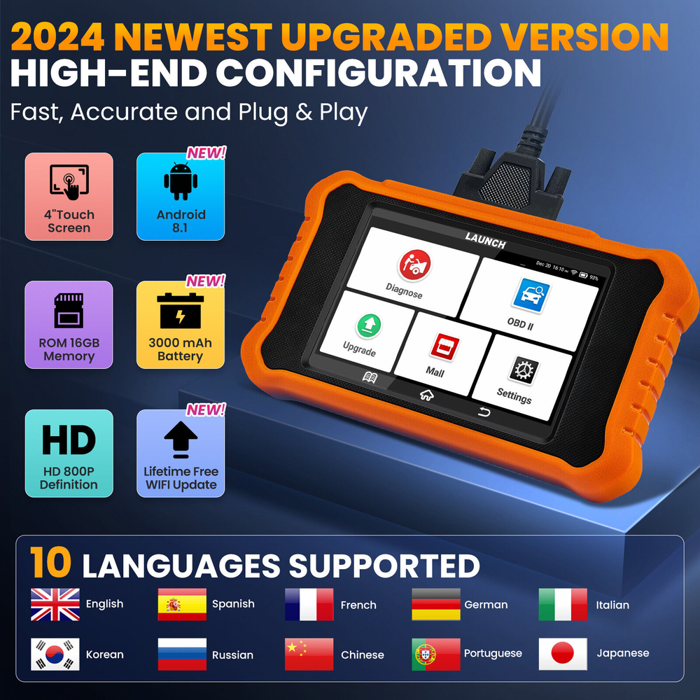 LAUNCH X431 Elite 2.0 for GM Diagnostic Tool Scanner ECU Coding K-y Pr- gramming