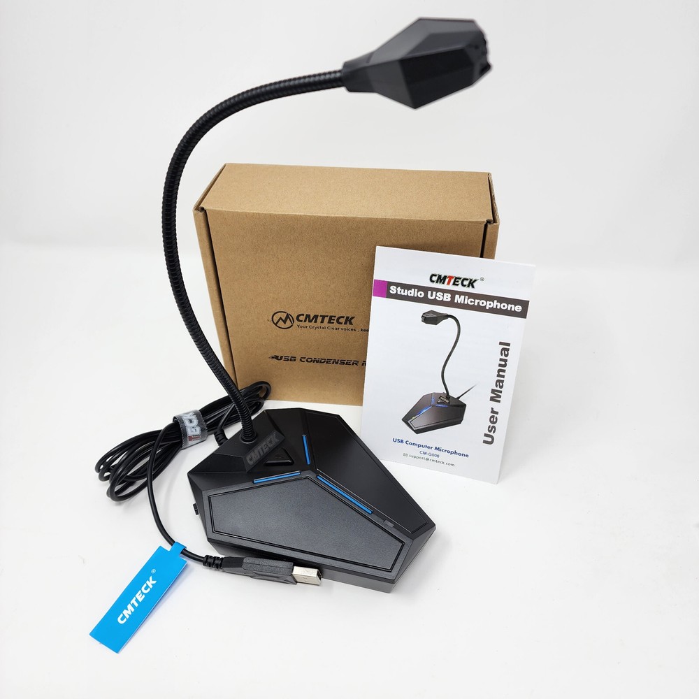 New Open Box CMTECK CM-G006 USB Computer Condenser Conference Microphone Black