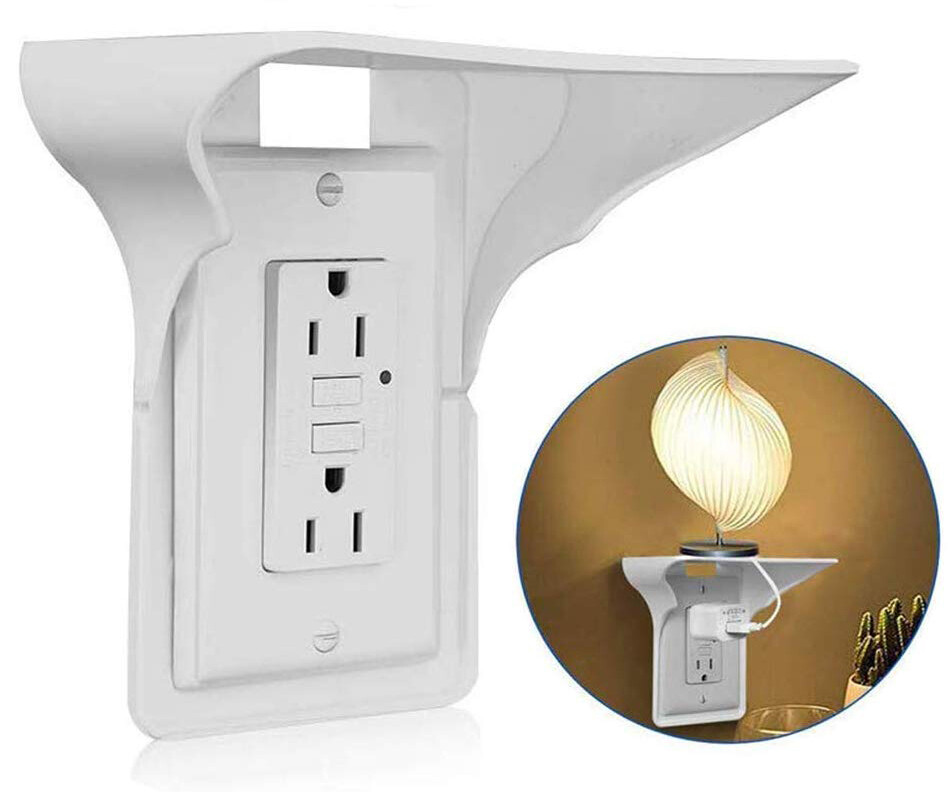 Wall Outlet Shelf Socket Plug Shelf Stand Holder - Organizer  Space Saving