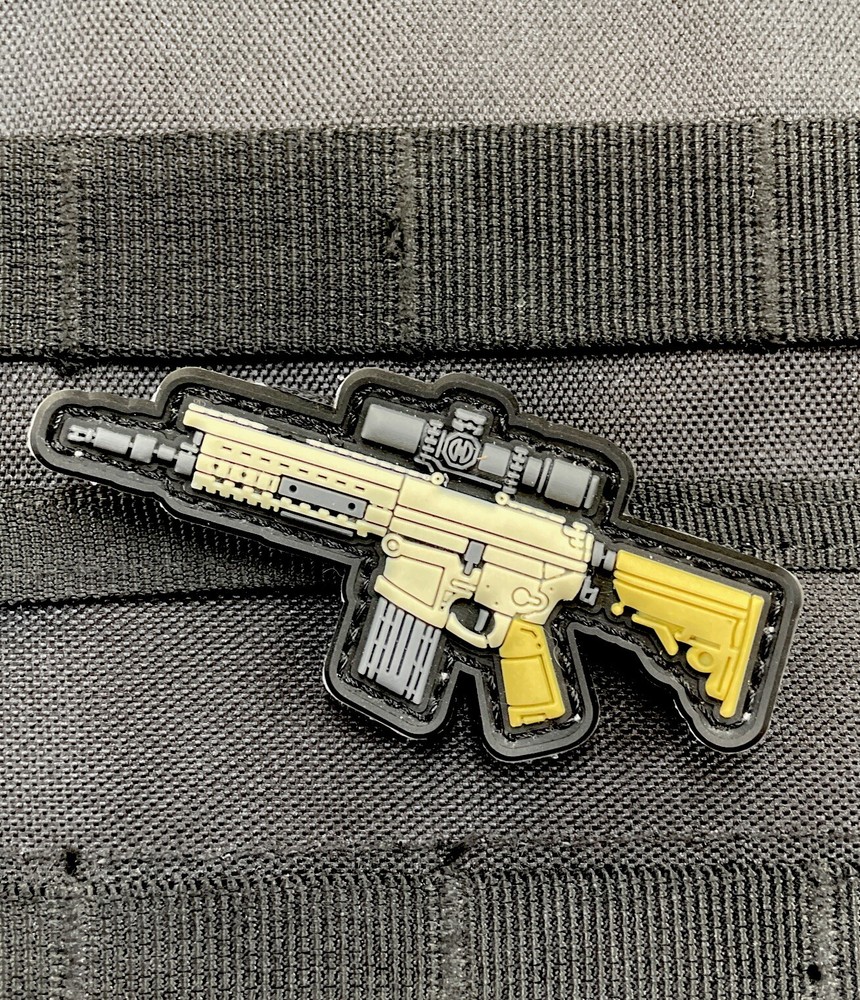 Marksman Sniper Rifle 308 Gun Army Weapon COD Tactical Morale Patch Hook Loop
