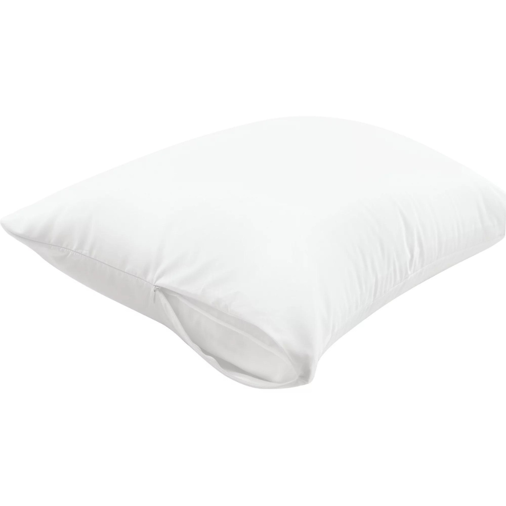 Mainstays Cotton Touch Zippered Pillow Protector, Standard/Queen, 2 Pack.