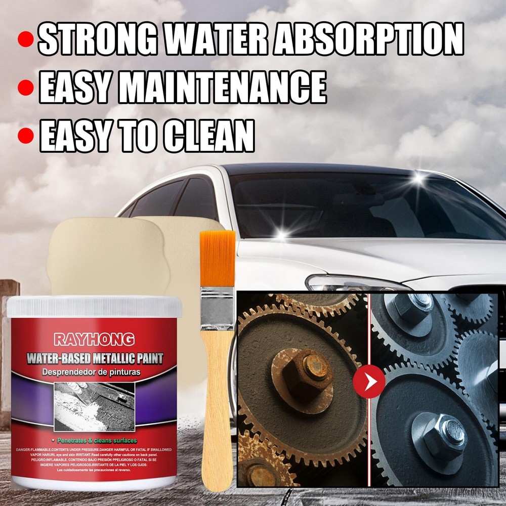 2 PACK Metal Rust Remover Water-based Metallic Paint Rust Conversion Agent