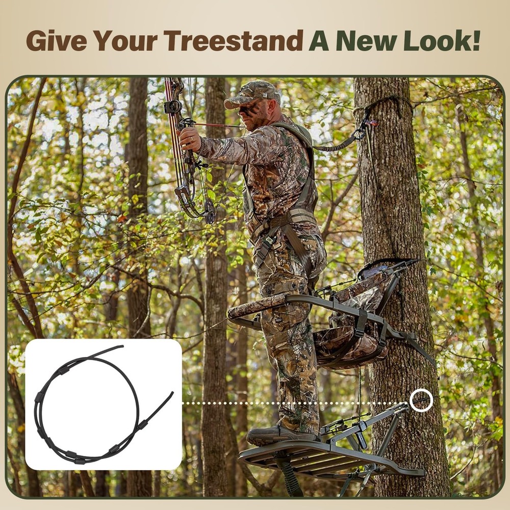 Dimakung Climbing Tree Stand Replacement Cables for Summit Climber, 65" Black