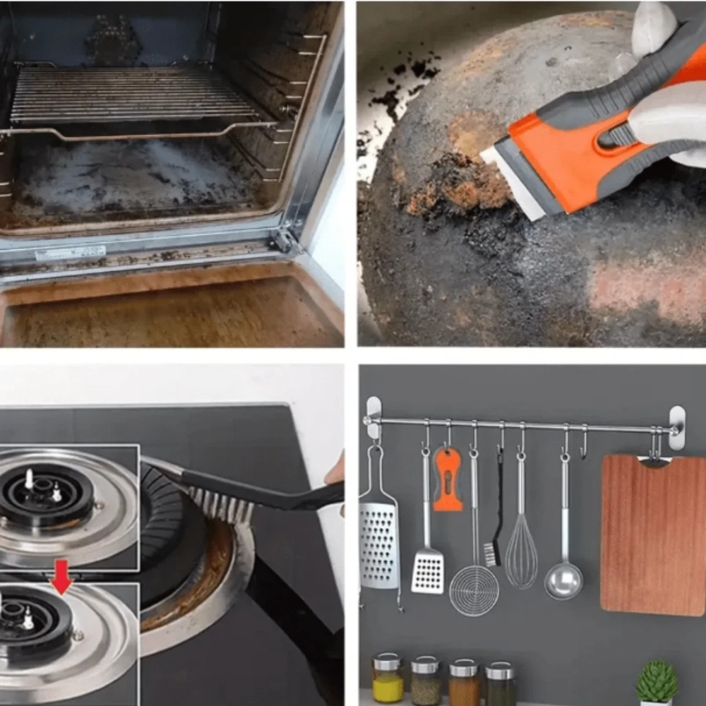 Razor Scraper Tools with 10 Blades Multipurpose Removal Two Tone Cleaning Tools