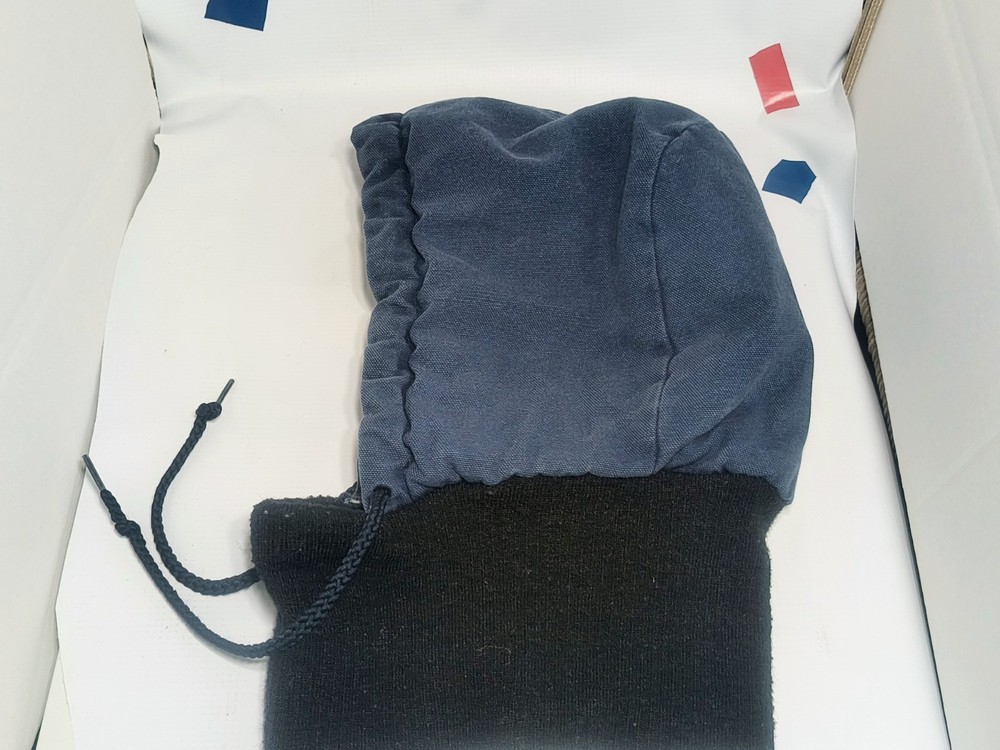WALLS Zero Zone QUILTED Insulated BLUE Hood Hat Pullover Drawstring Cap