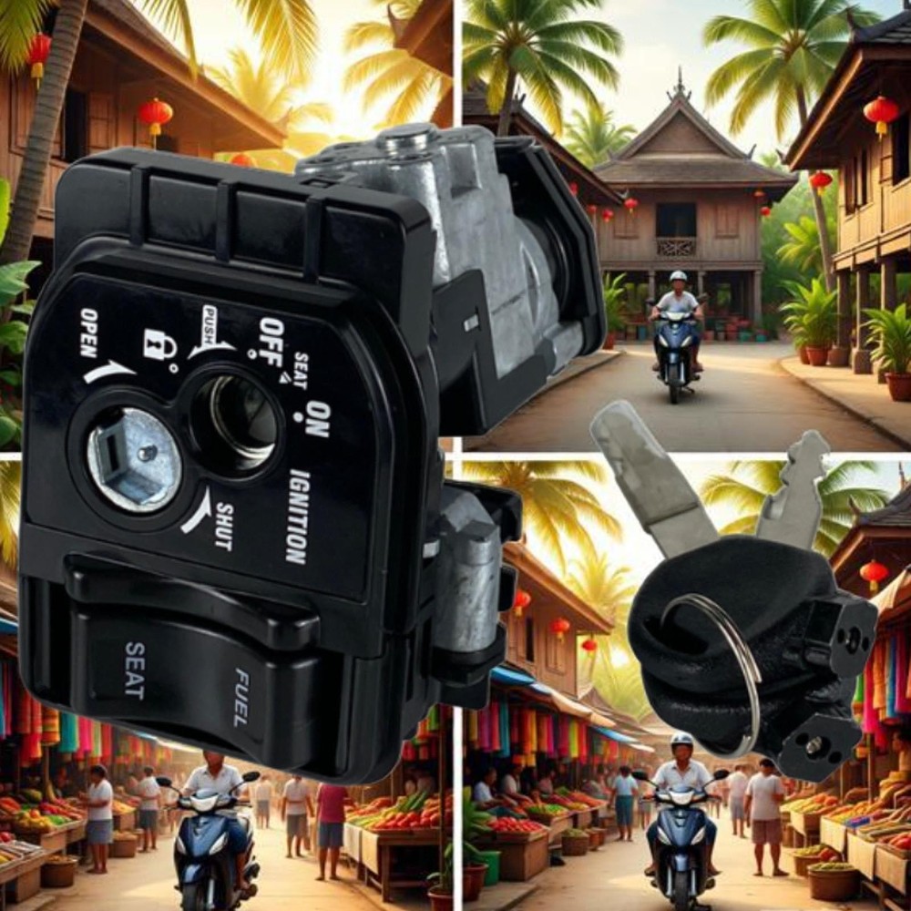 Motorcycle Ignition Switch Lock Motorcycle Starter Switch Lightweight Sturdy