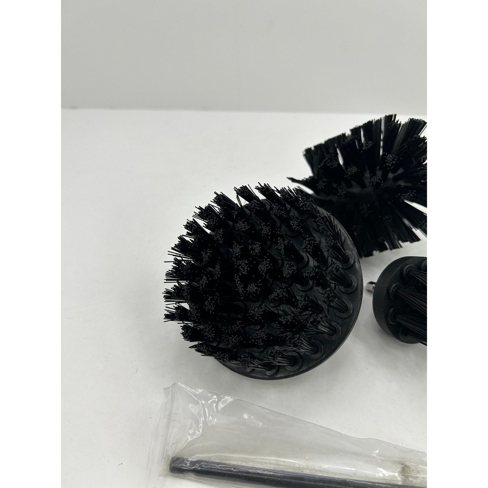 Drill Brush Attachment Set OS Black New