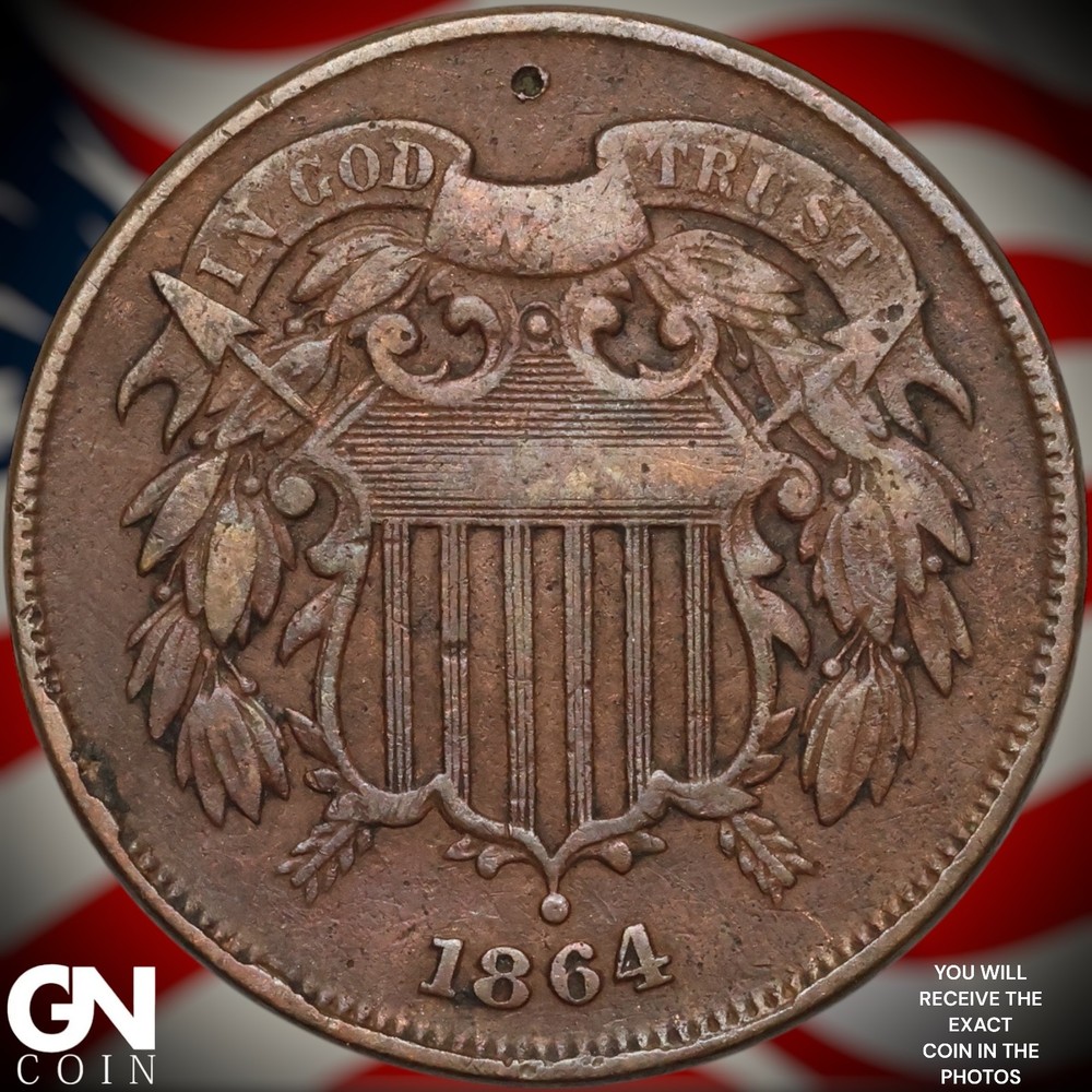 1864 2 Cent Piece B0599