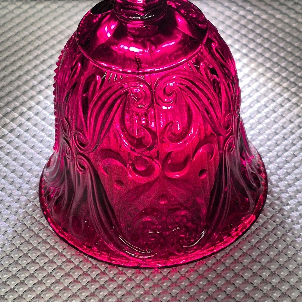 Vintage L.E. Smith Ruby Red 40th Anniversary Bell 6" Tall