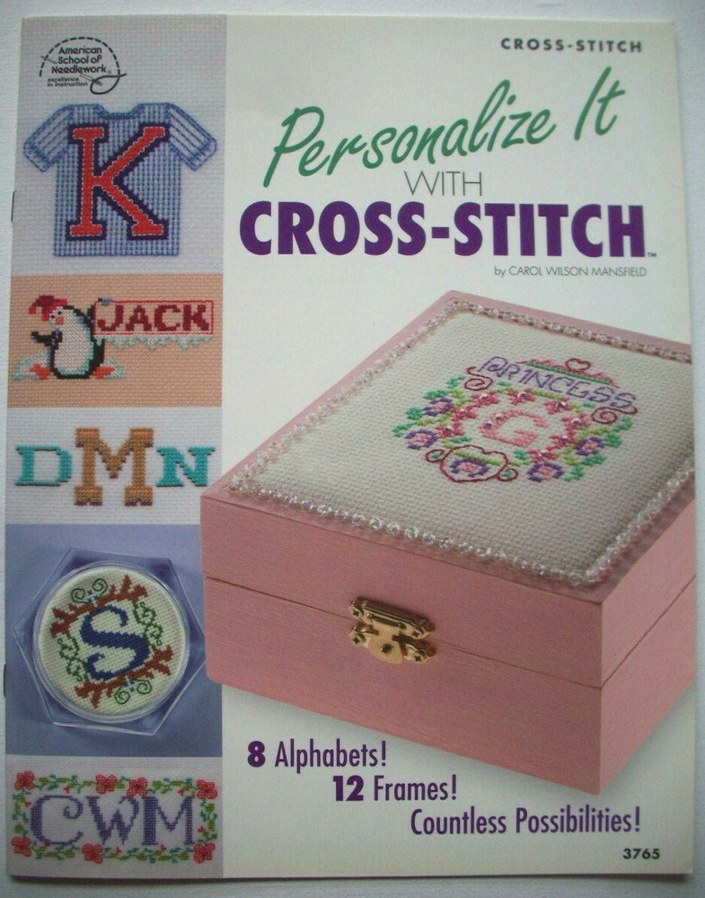 Alphabets lettering frames  Personaize it!  cross stitch pattern