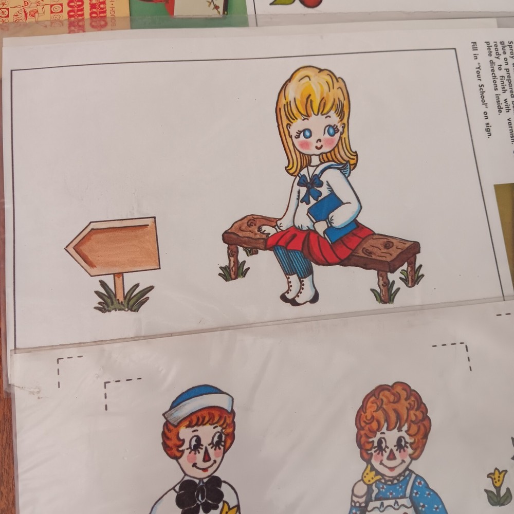 1969 Paint'n Paste Patterns By Jean 4 Different Patterns. Never Opened.