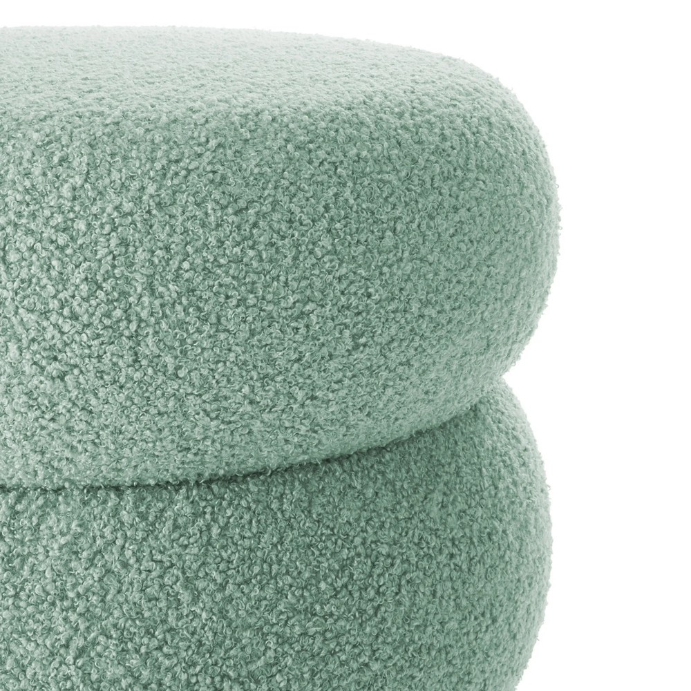 Boucle Cloud Storage Ottoman, Sage