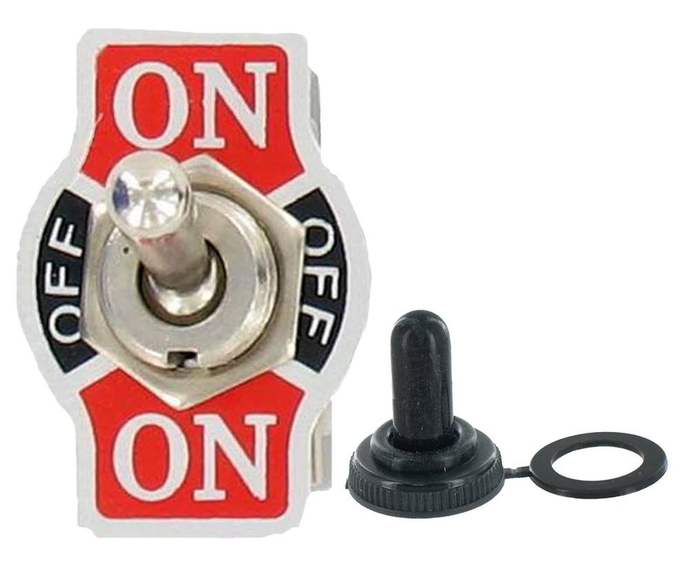 H.D 20A SPDT 3 Terminal ON/OFF/ON Toggle Switch w/Waterproof Boot 1803-5001