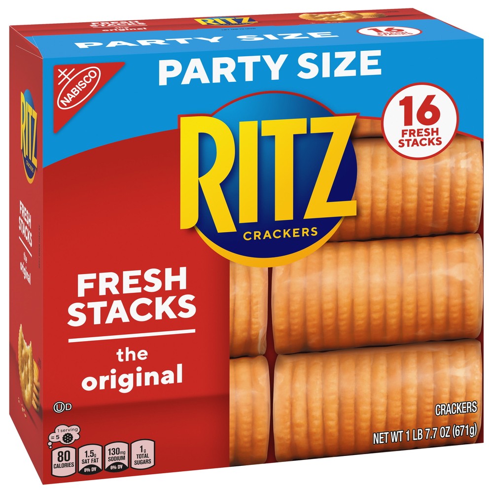 RITZ Fresh Stacks Original Crackers, Party Size, 16 Count, 23.7 oz
