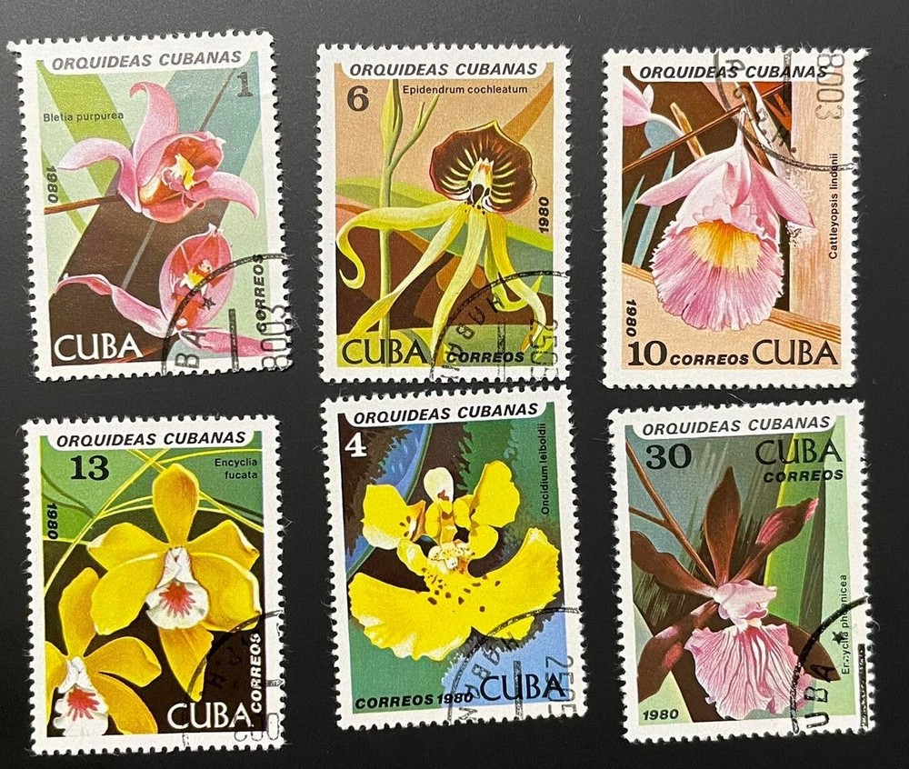 Caribbean stamps 1980  Orchids