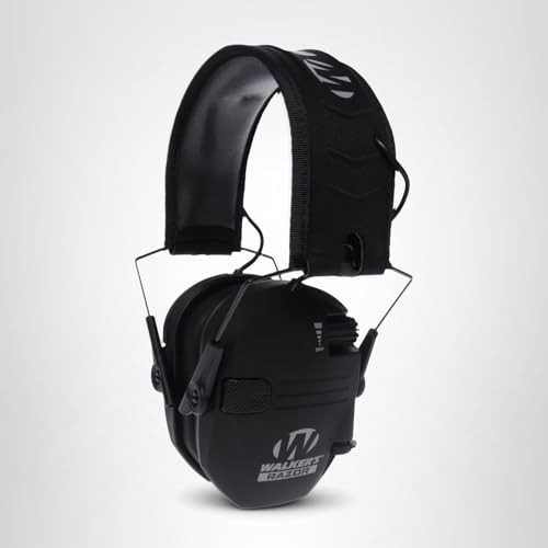 Walker's Razor Slim Electronic Muff, Black 1 Pack,