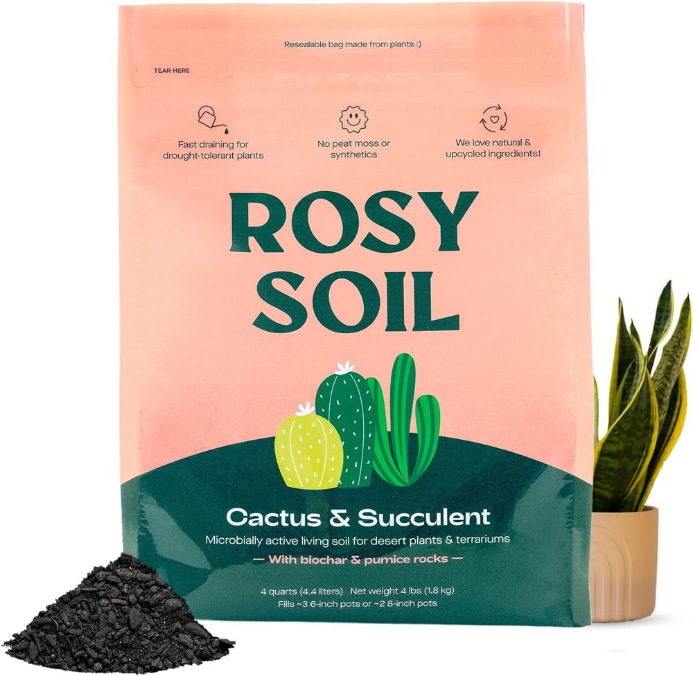 Cactus & Succulent Organic Potting Soil Mix House Plants Fast Draining Root