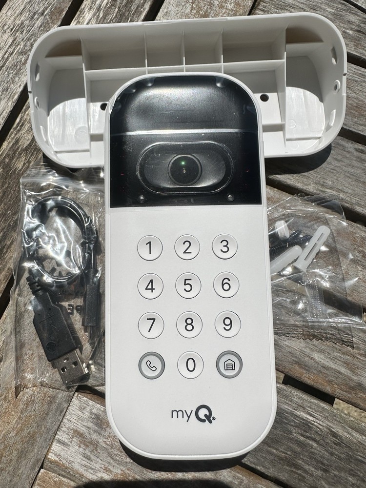 myQ Smart Garage Video Keypad HD Night Vision, Motion Detection, Compatible
