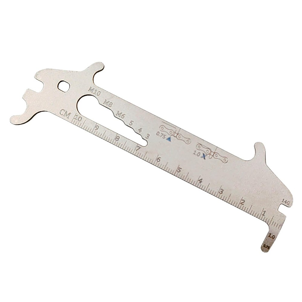Bicycle Chain Checker Wear Indicator Tool For Large Size Repair Accessory Silver