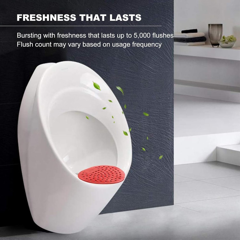 Efficient 10 Pack Cherry Urinal Screens - 30-Day Odor Control & Splash Guard