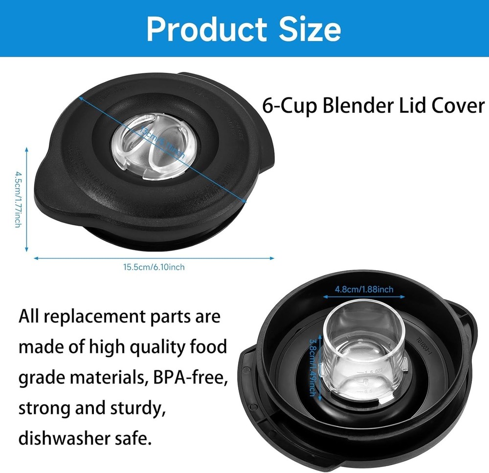6-Cup Os-ter Blender Lid Cover - Efficient Replacement for Enhanced Kitchen Use