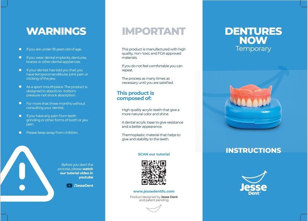 Upper Denture Boil and Bite - Comfortable, Adjustable Dentures to Replace Missin