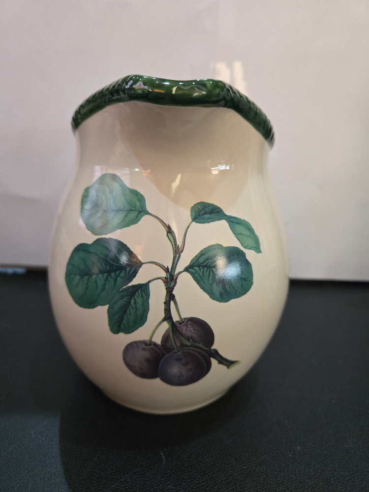 Hawthorne Manor Stoneware Pitcher Fruit Designs