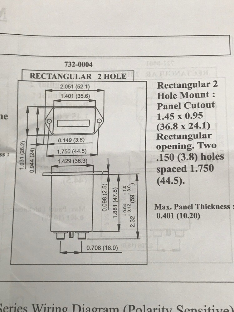 Trumeter Hour Meter 732-0004 10-80VDC