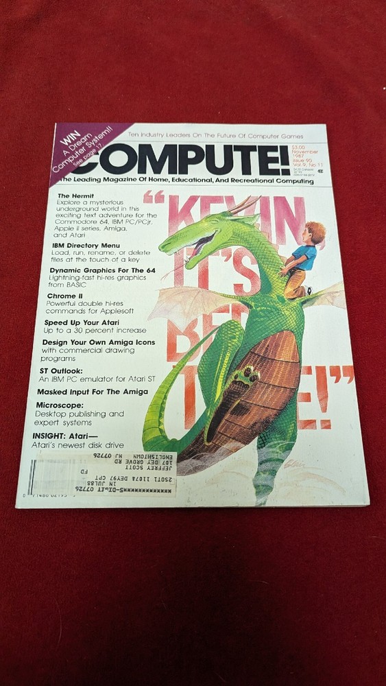 Compute! Magazine Vintage Computing November 1987 Issue 90 Vol 9 No 11