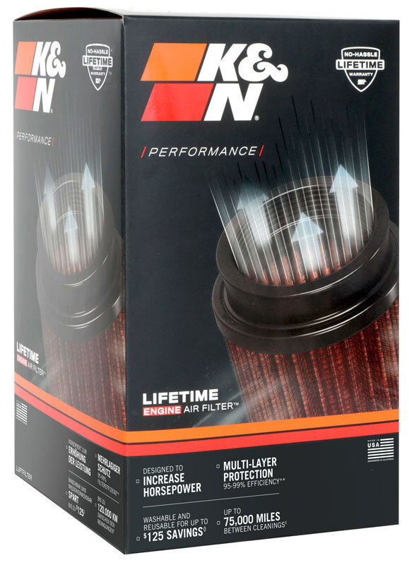 K&N RU-4680 Universal Clamp-On Air Filter