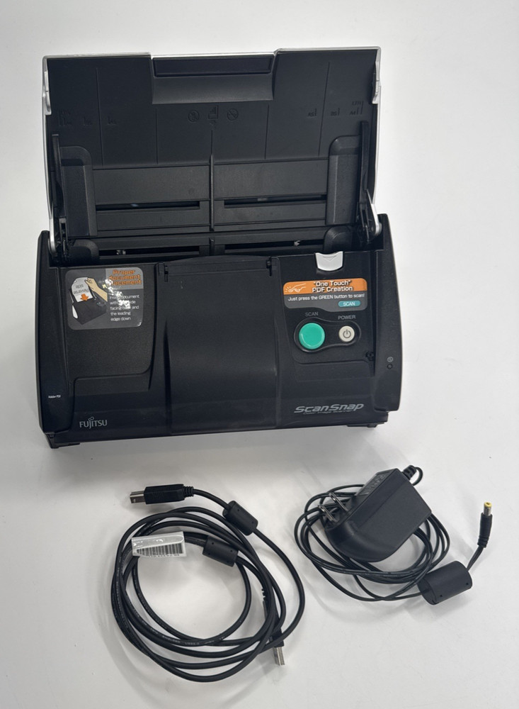 Fujitsu ScanSnap S500 Desktop Document Scanner USB with Cords TESTED *READ*