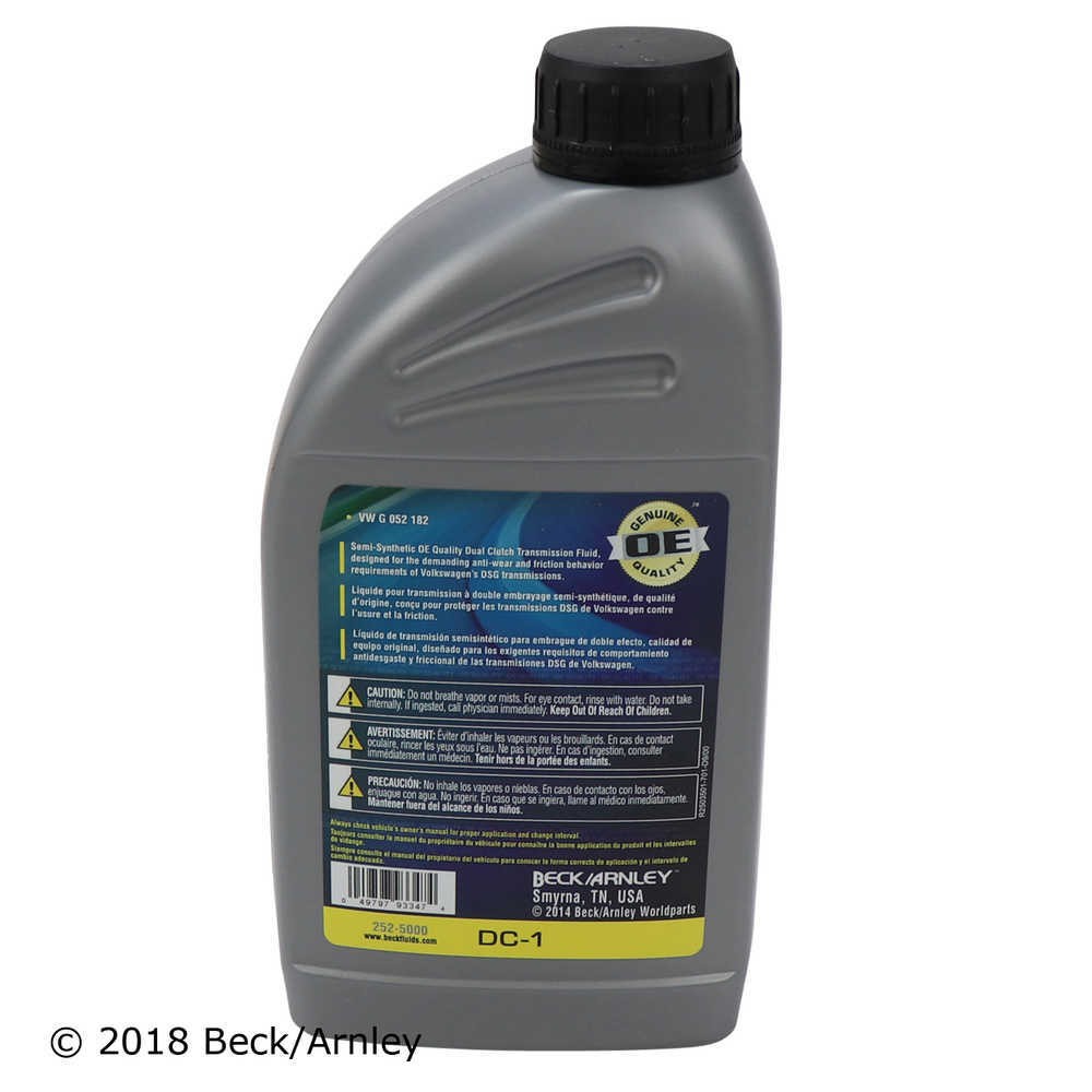 Automatic Dual Clutch Transmission Fluid Beck/Arnley 252-5000
