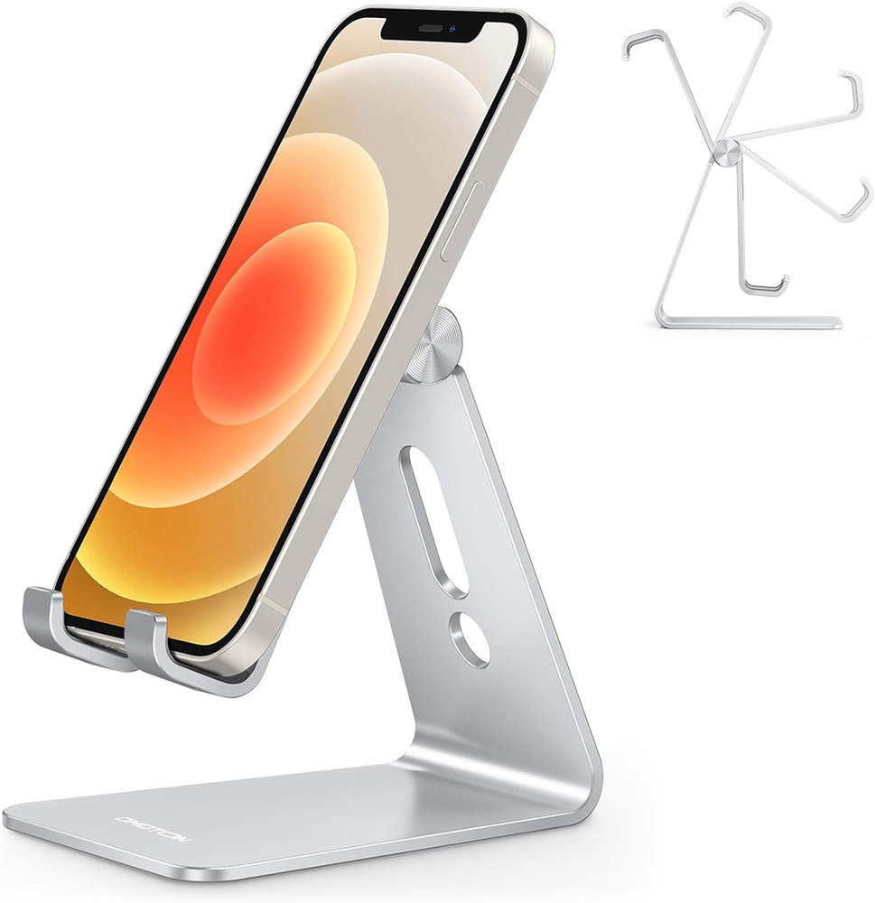 Adjustable Cell Phone Stand, C2 Aluminum Desktop Phone Dock Holder Compa