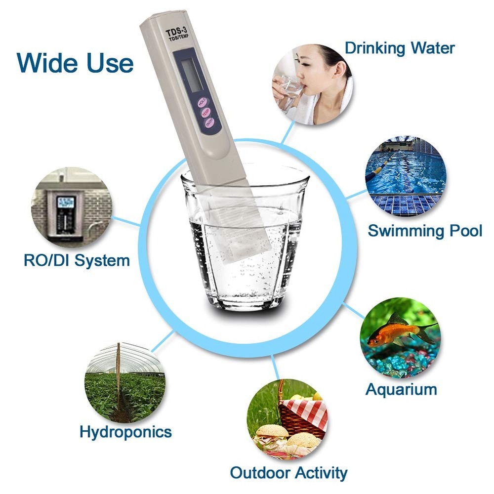 TDS Water Quality Tester Digital PPM Meter - Quick Accurate Testing for Drink...