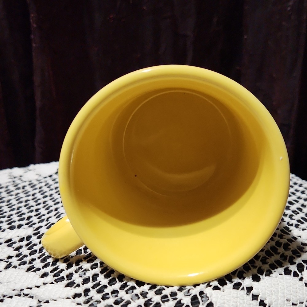 Fiesta Ware Yellow Ceramic Coffee Mug 12 fl oz