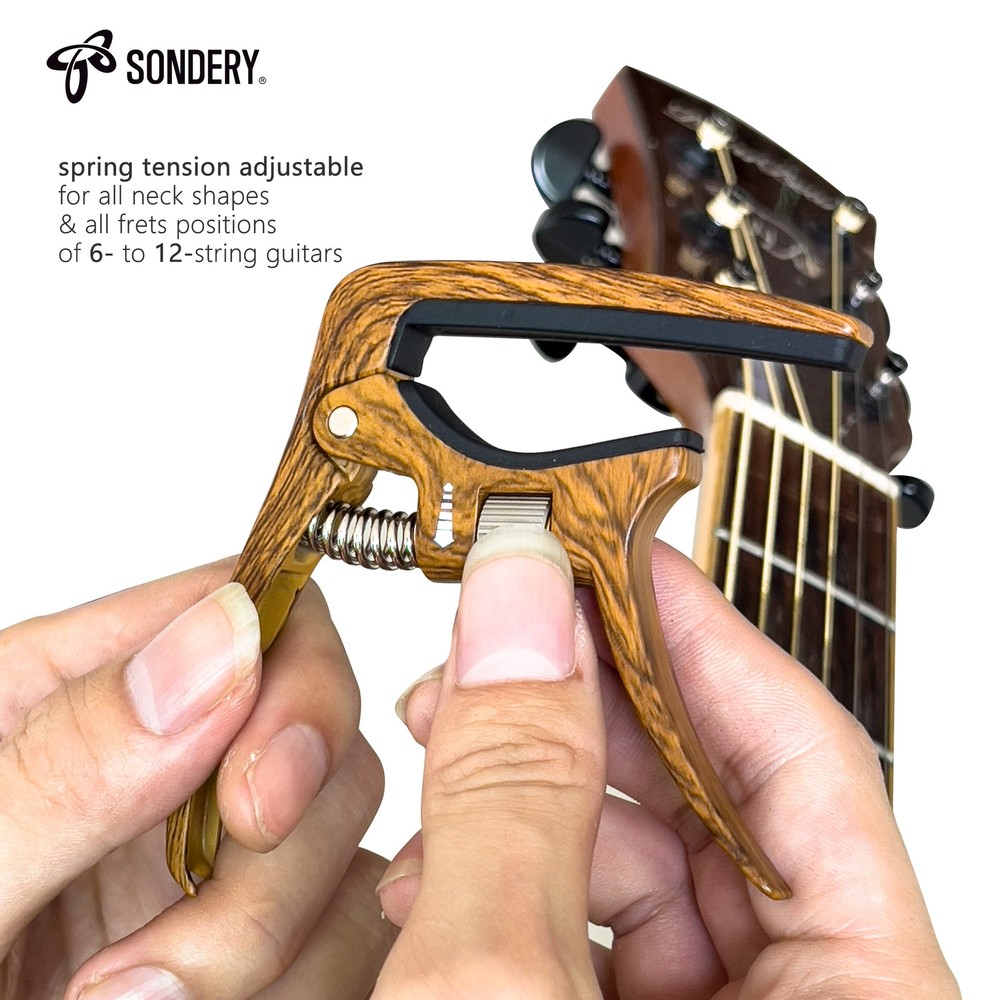 Guitar Capo Trigger Tension Adjustable Professional for 6 Strings Acoustic an...