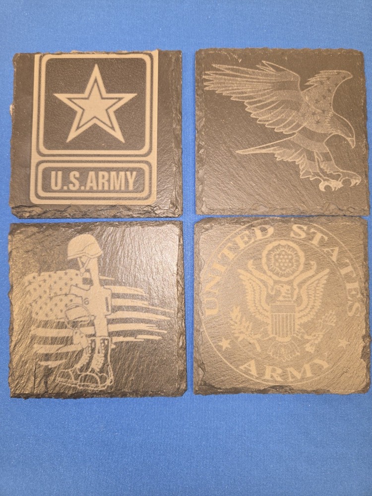 Custom Engraved Slate Coasters