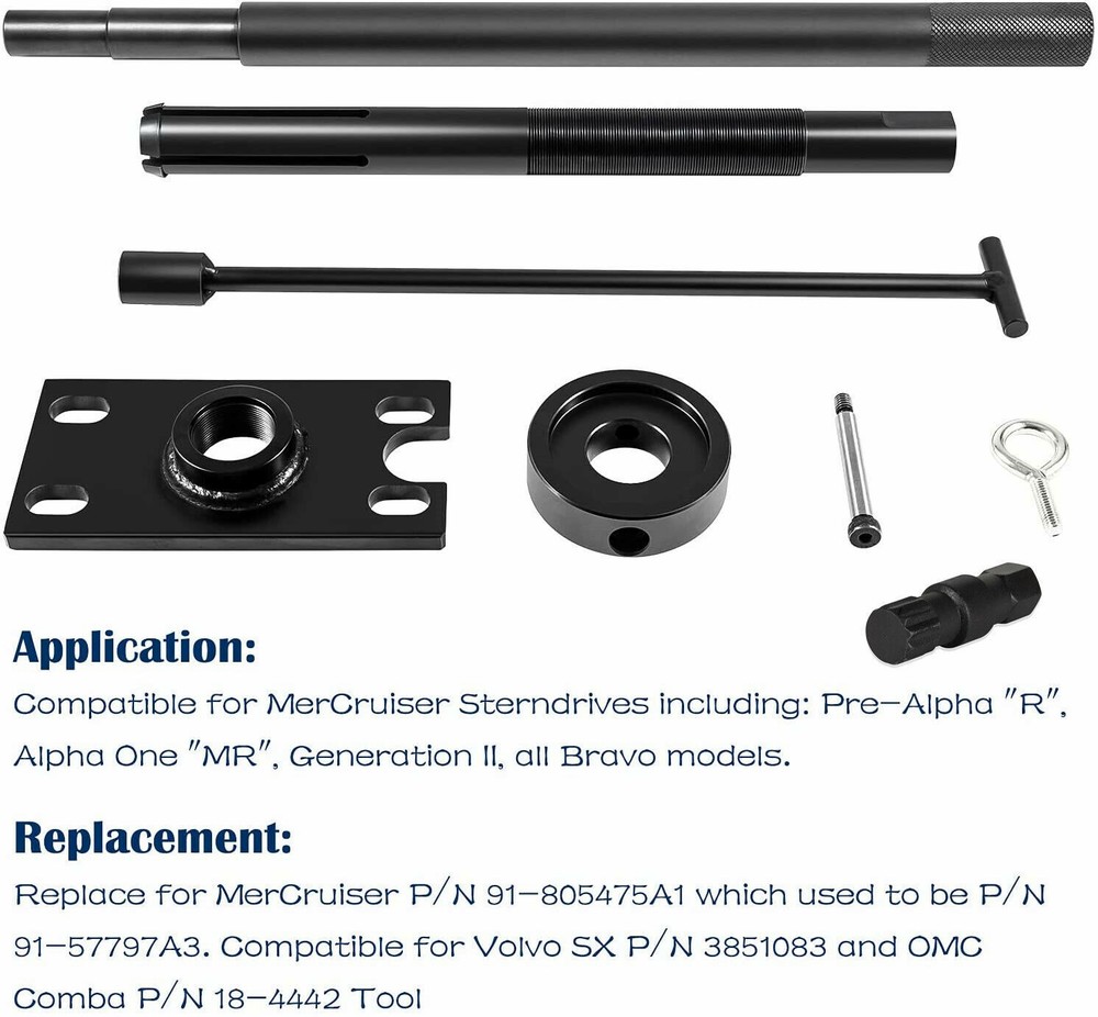 Gimbal Bearing Install Puller Alignment Hinge Pin Tool For Boat Alpha Bravo OMC