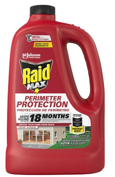 Raid MAX Perimeter Protection Bug Killer, Auto Trigger Refill, 64 oz **FREE SHIP