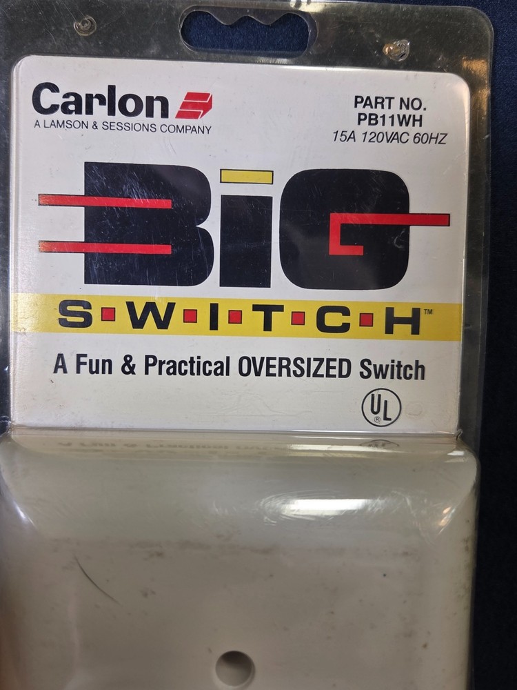 Carlon Wall Light Switch Large A Fun & Practical Oversized Switch White