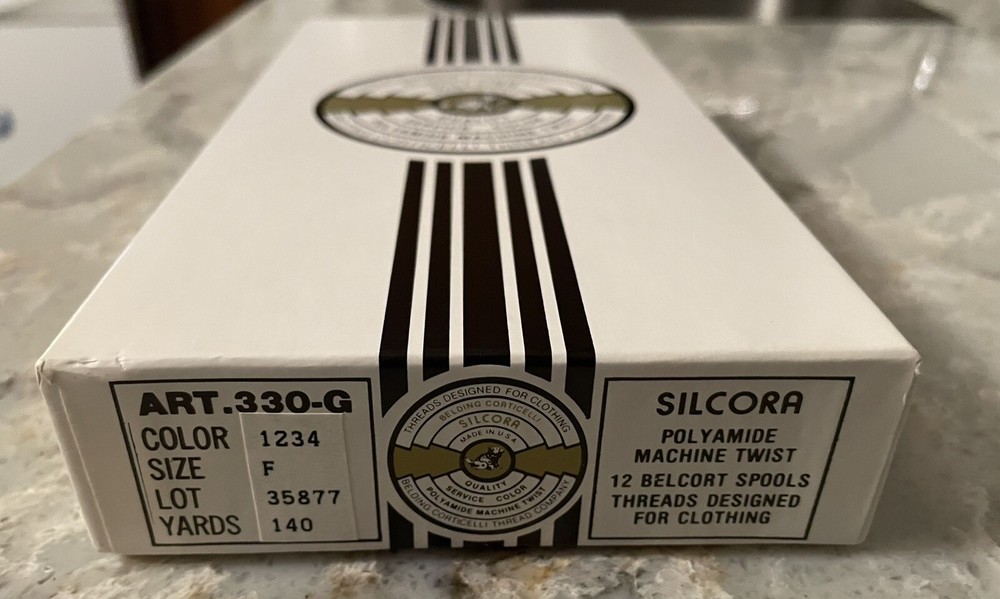 Belding Corticelli SILCORA Polyamide Machine Twist Thread ~ 12 Spools 1234 Rust