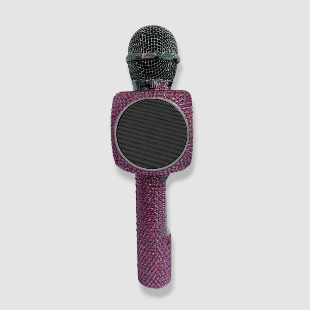 Wireless Express Pink Bling Edition Karaoke Microphone Bluetooth Speaker