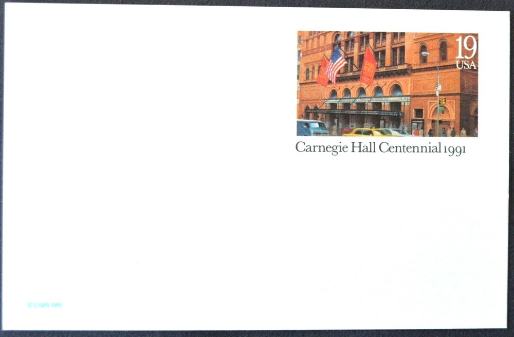 1991 US Sc. #UX154 postal card, 19 cent, mint, sharp corners, excellent shape